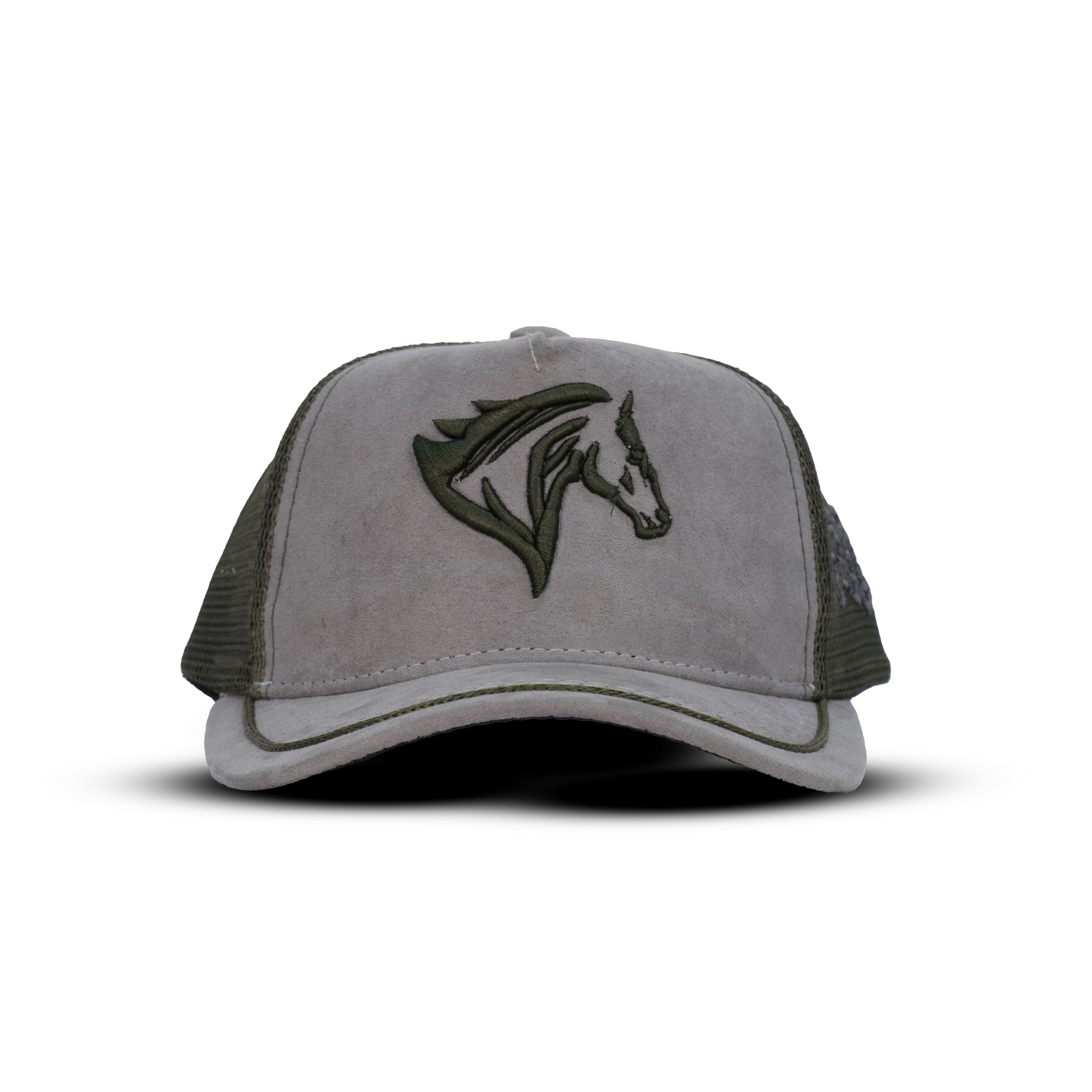 Gorra Gris Verde Agropecuaria – Bordado Caballo