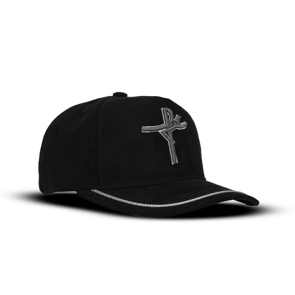 Gorra Negra Agropecuaria – Bordado Fé y Manos Con Rosario