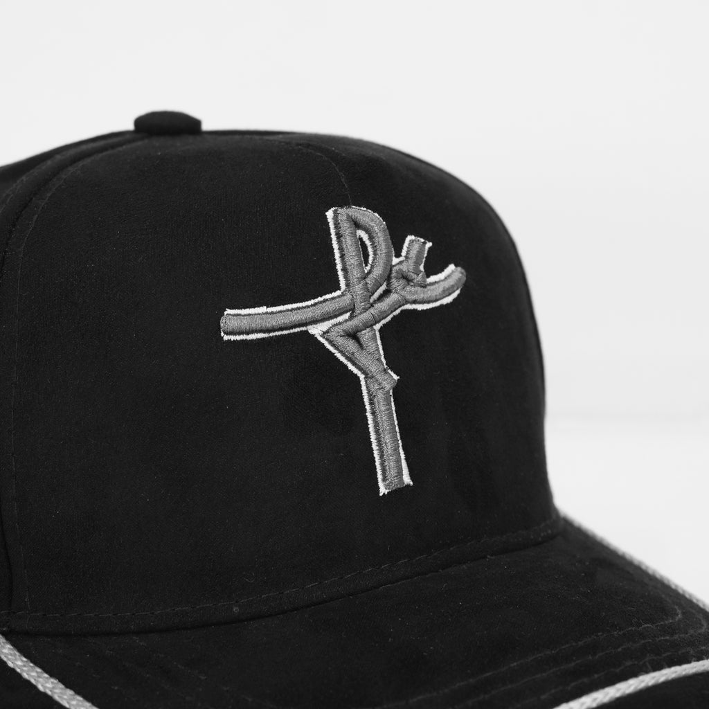 Gorra Negra Agropecuaria – Bordado Fé y Manos Con Rosario