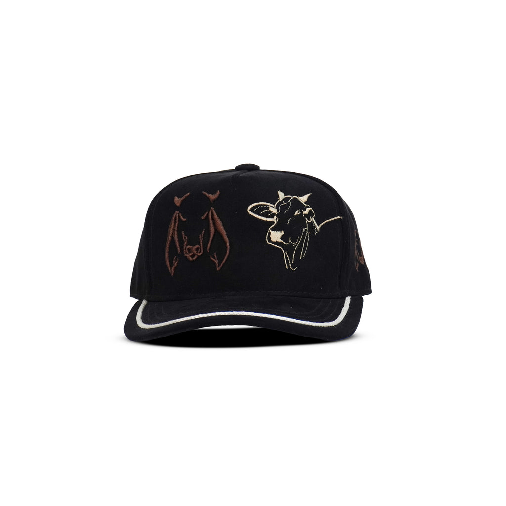 Gorra Negro Beige Agropecuaria – Bordado Toro y Vaca