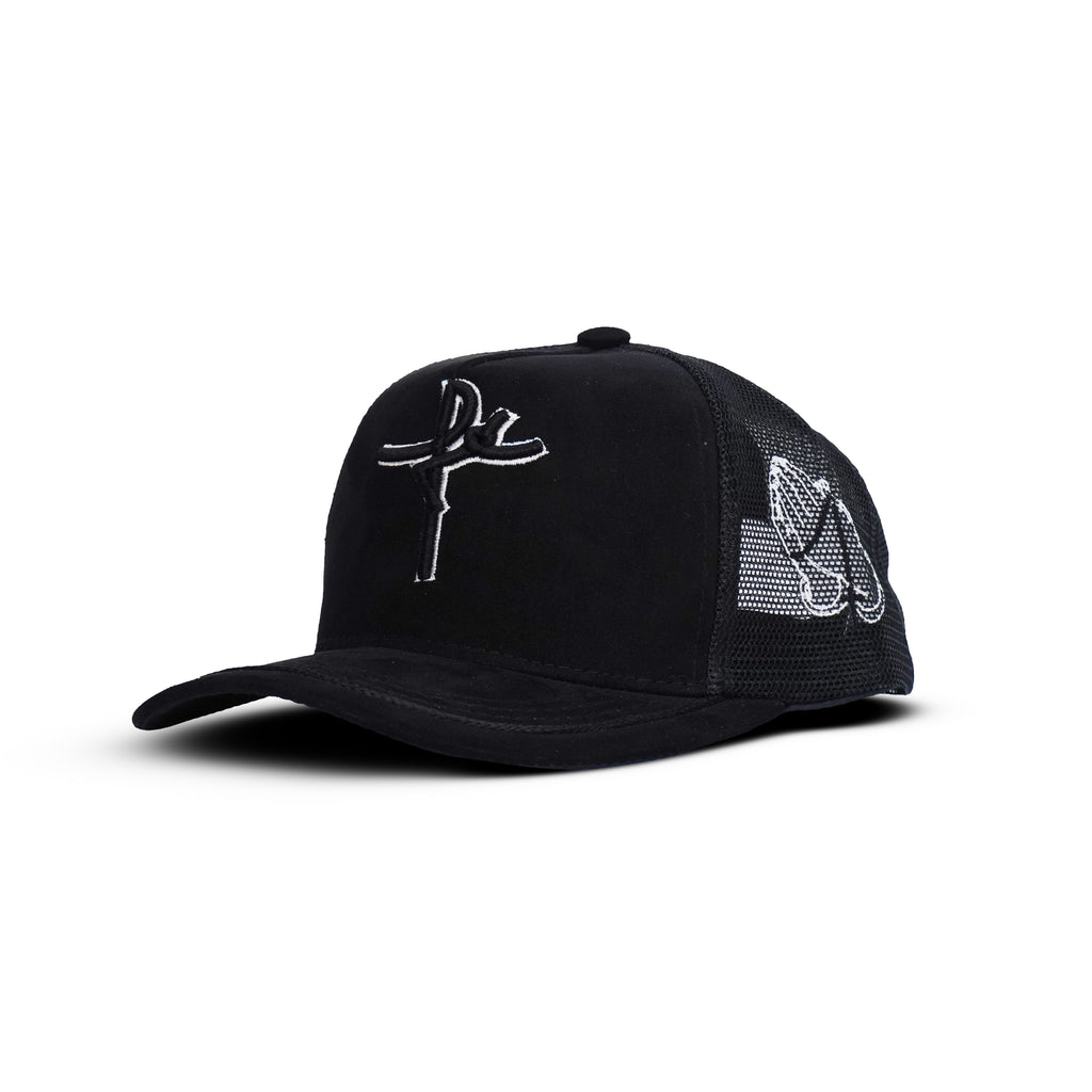 Gorra Negro Agropecuaria – Bordado Fé y Manos Con Rosario