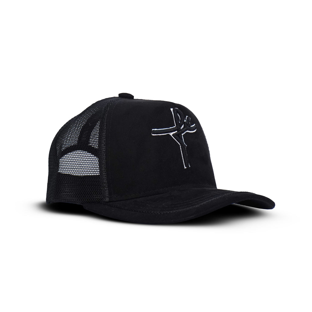 Gorra Negro Agropecuaria – Bordado Fé y Manos Con Rosario