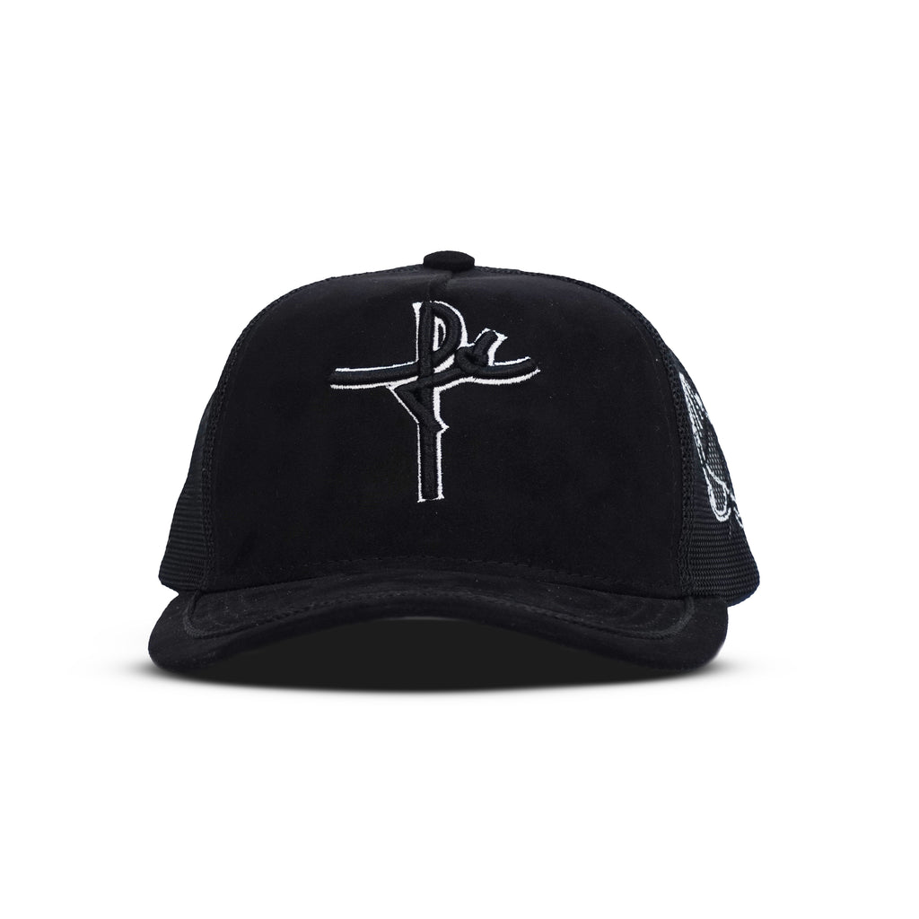 Gorra Negro Agropecuaria – Bordado Fé y Manos Con Rosario