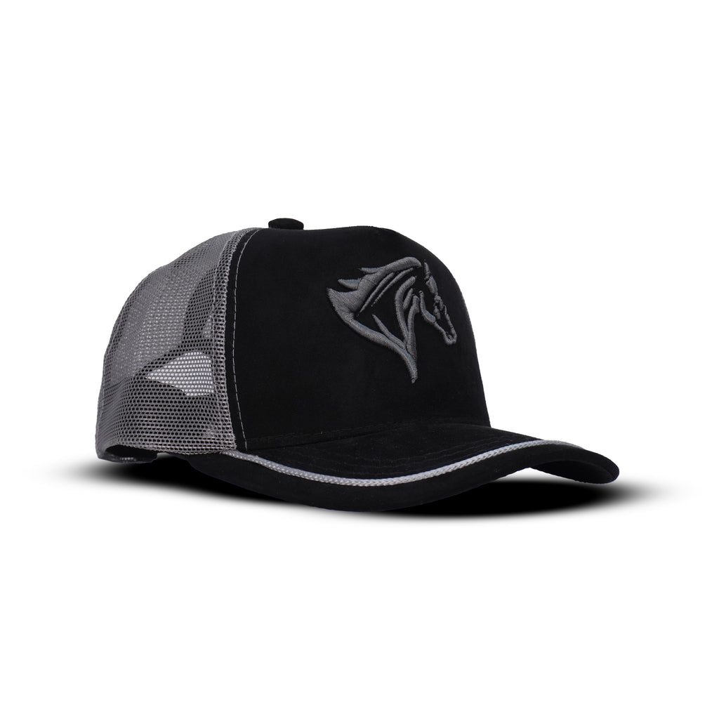 Gorra Negro Gris Agropecuaria – Bordado Caballo