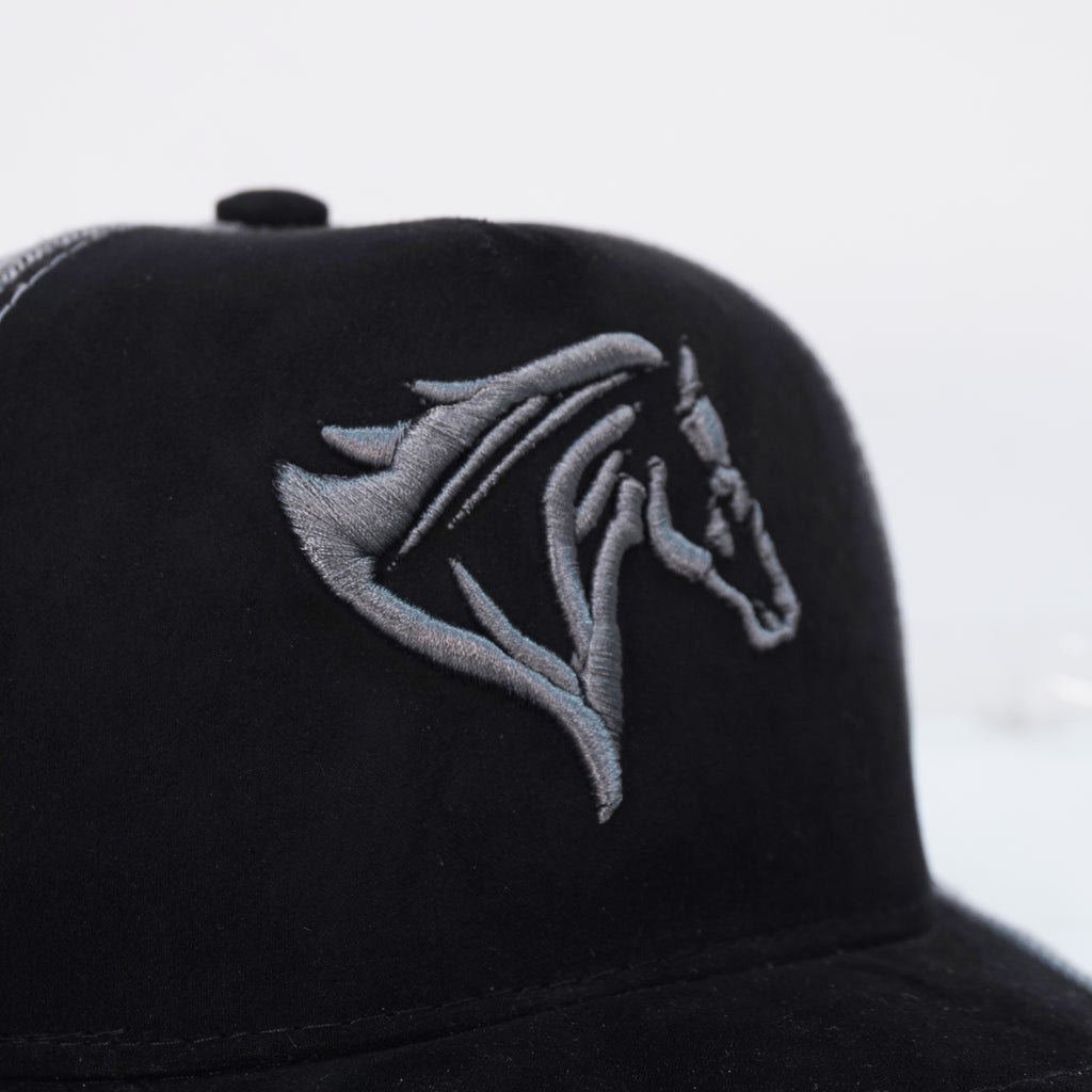 Gorra Negro Gris Agropecuaria – Bordado Caballo