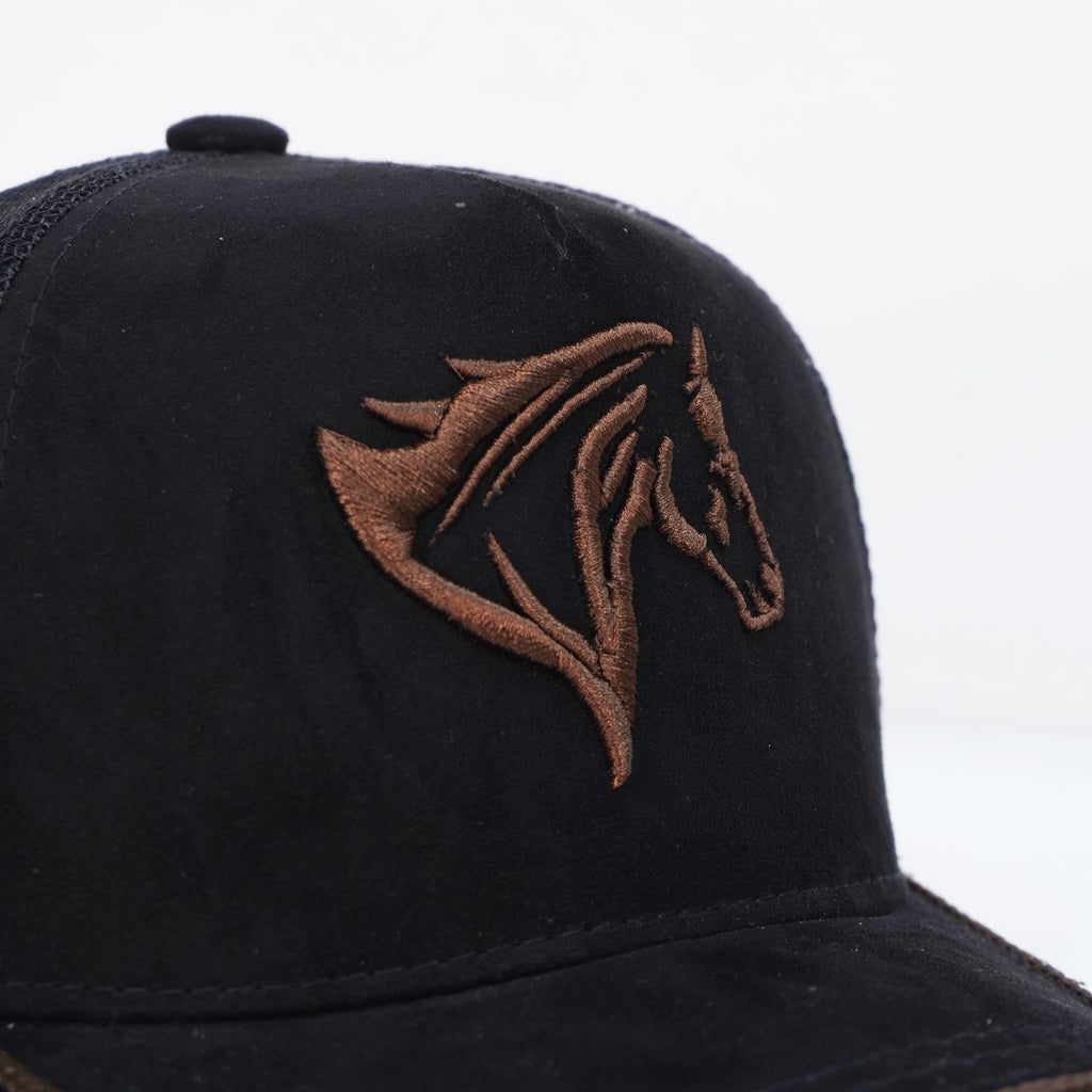Gorra Negro Marrón Agropecuaria – Bordado Caballo