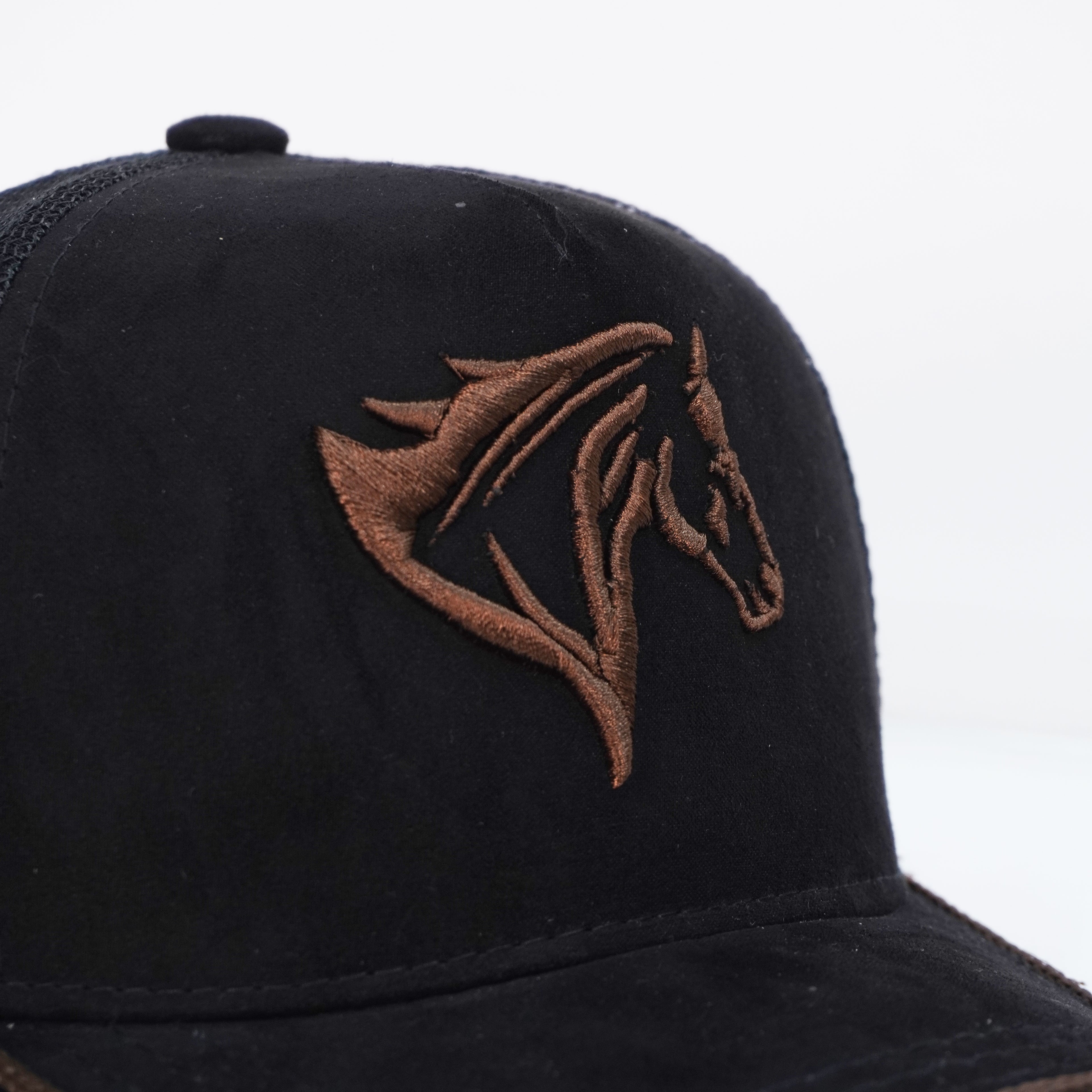 Gorra Negro Marrón Agropecuaria – Bordado Caballo