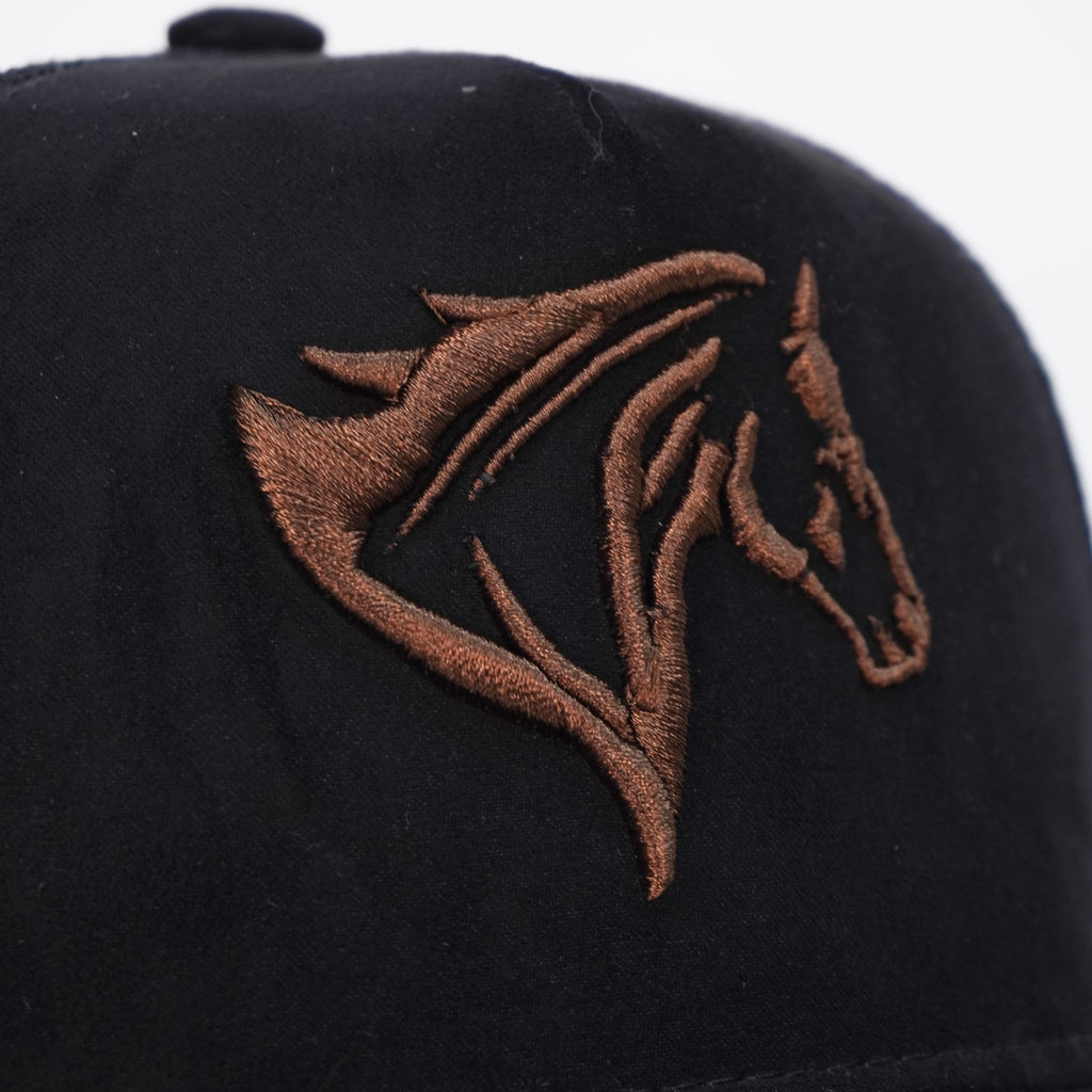 Gorra Negro Marrón Agropecuaria – Bordado Caballo
