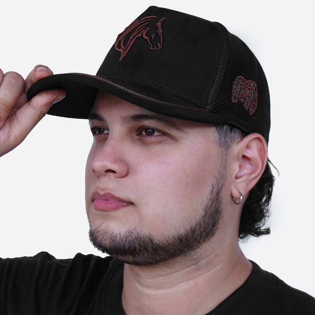 Gorra Negro Marrón Agropecuaria – Bordado Caballo