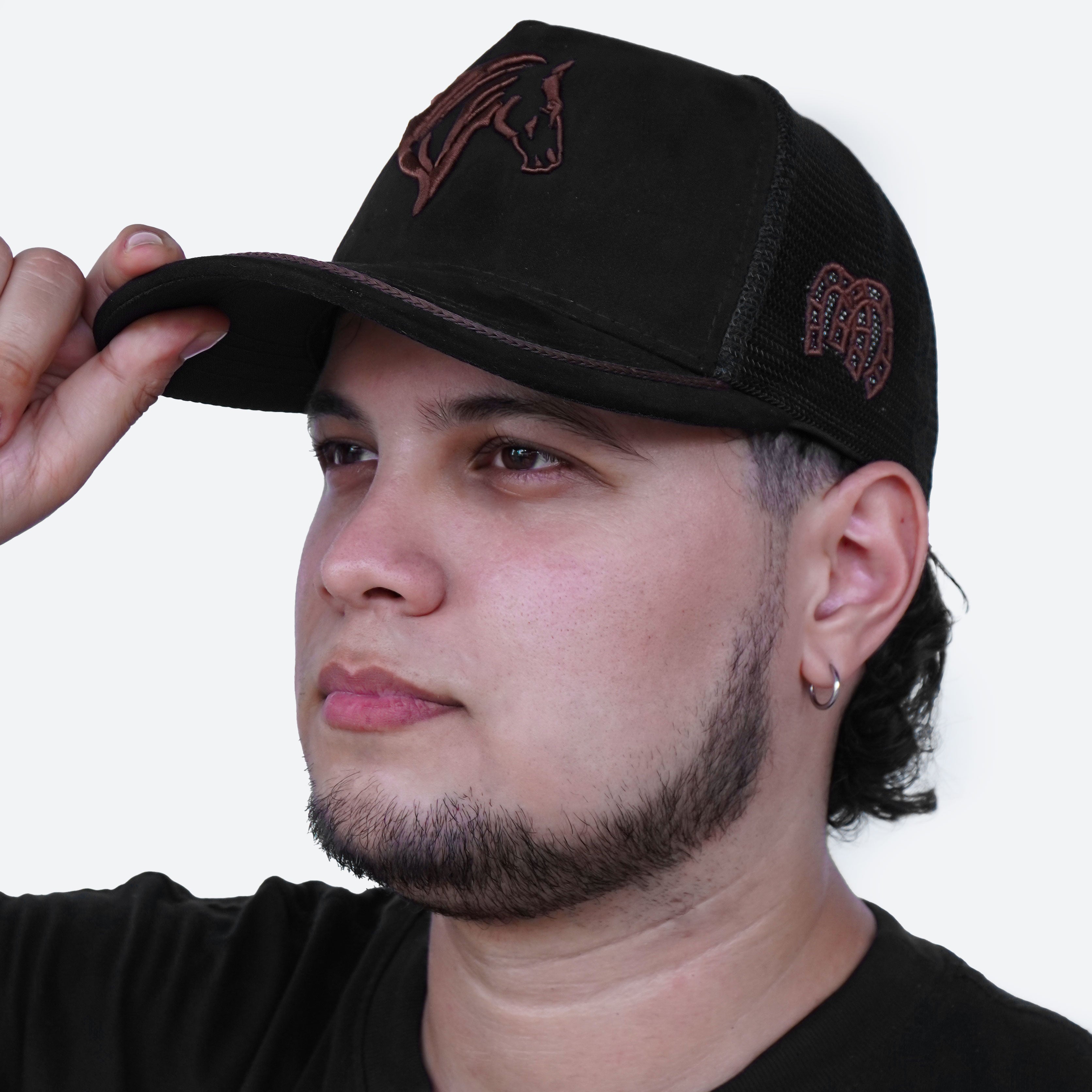 Gorra Negro Marrón Agropecuaria – Bordado Caballo