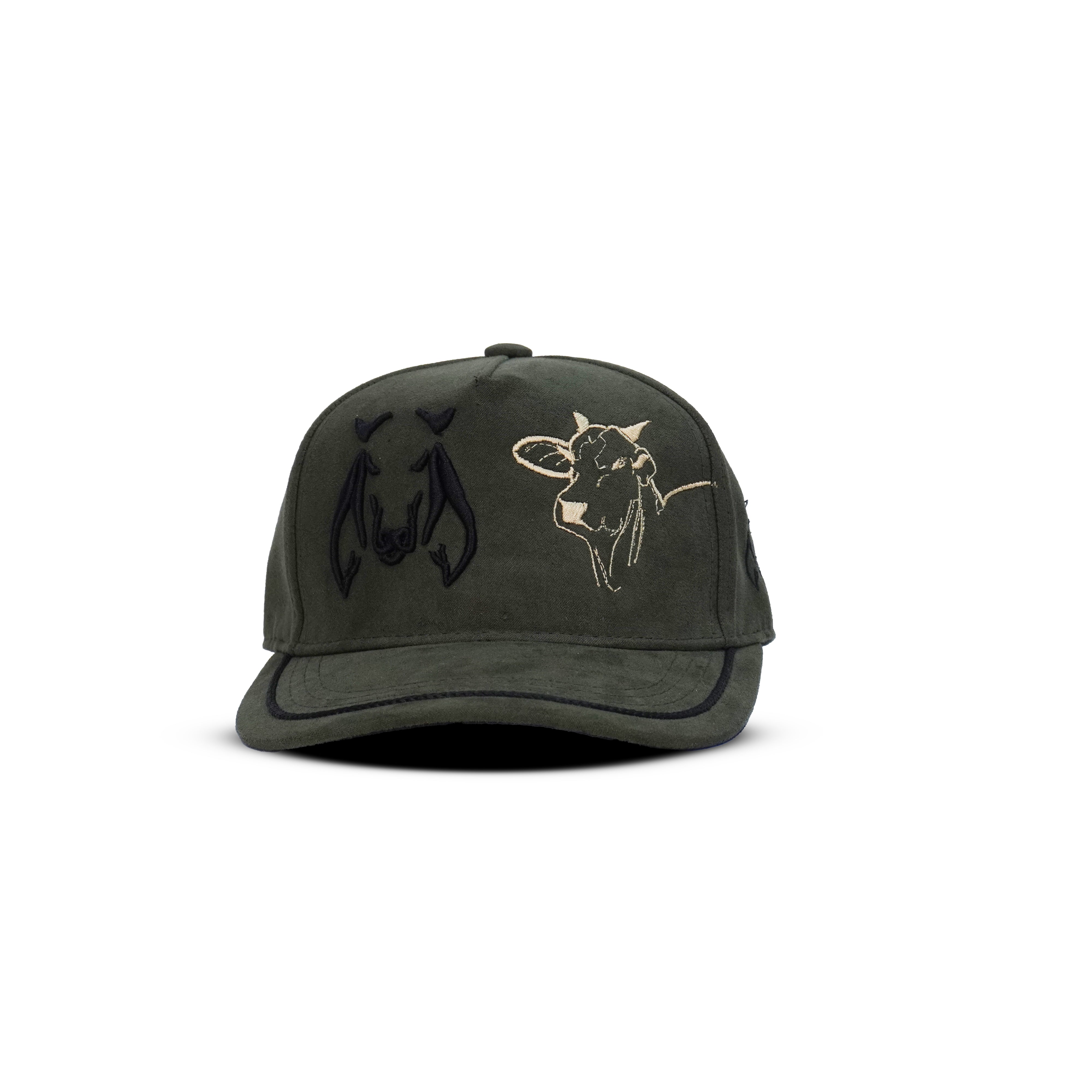 Gorra Verde Negro Agropecuaria – Bordado Toro y Vaca
