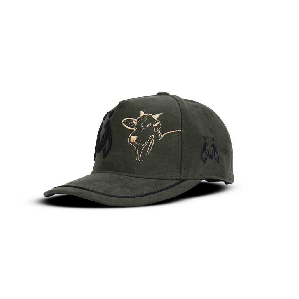 Gorra Verde Negro Agropecuaria – Bordado Toro y Vaca
