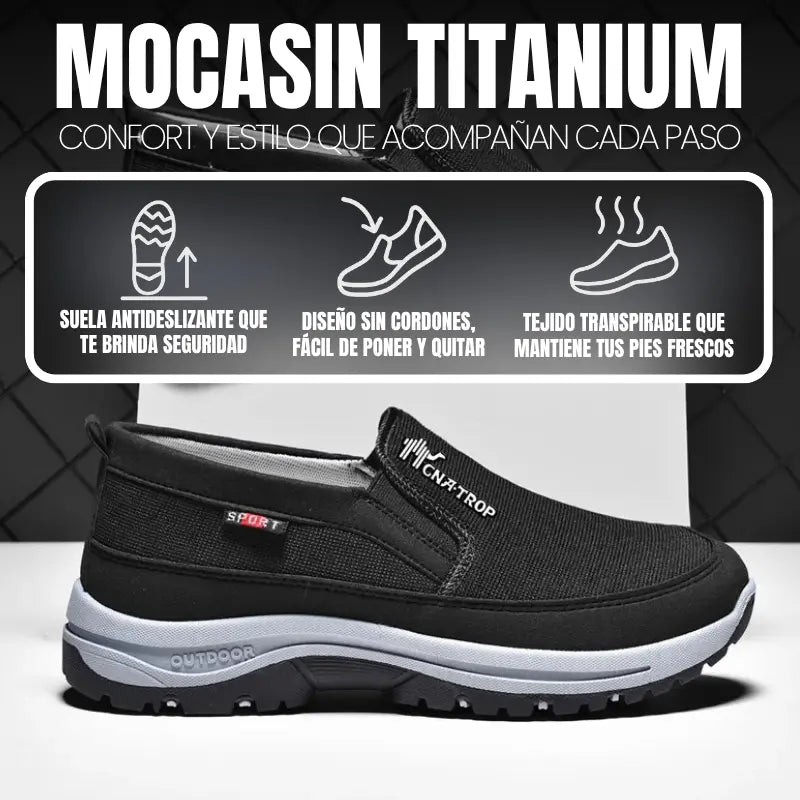 Mocasin titanium™ - Confort y estilo en cada paso