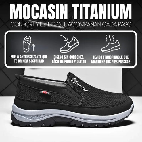 Mocasin titanium™ - Confort y estilo en cada paso